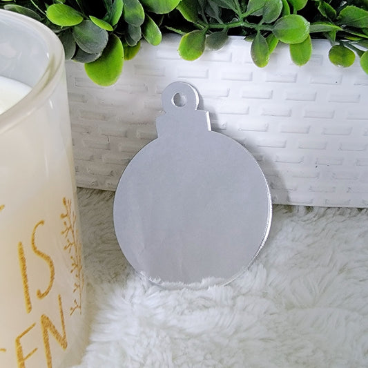 Round Acrylic Christmas Ornaments 5pcs