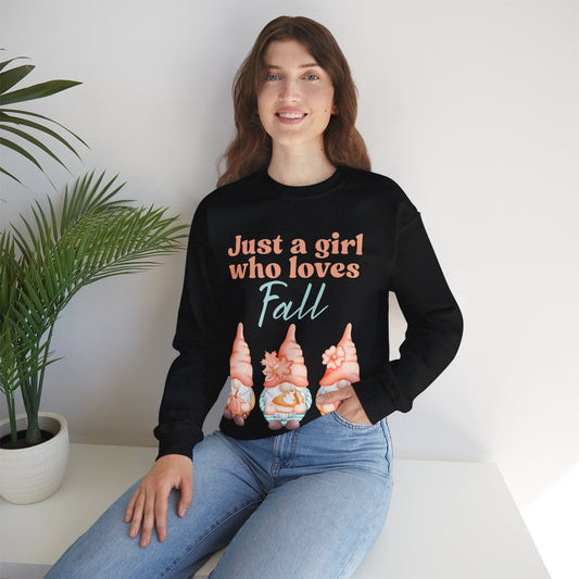 Just a girl who loves fall Gnome Sweatshirt