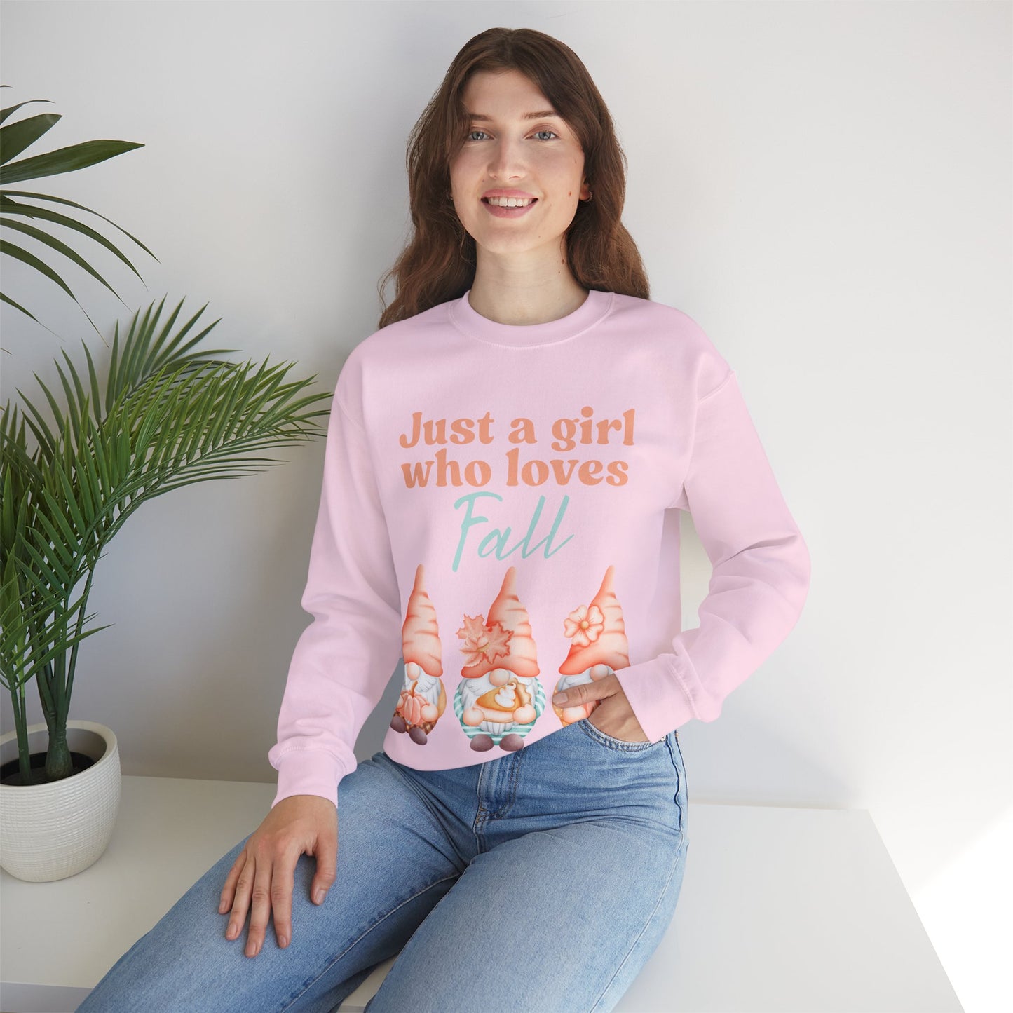 Just a girl who loves fall Gnome Sweatshirt