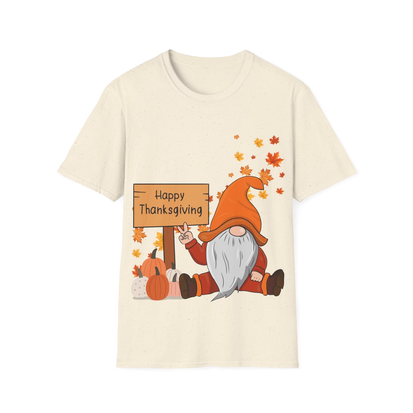 Happy Thanksgiving Gnome - Softstyle T-Shirt