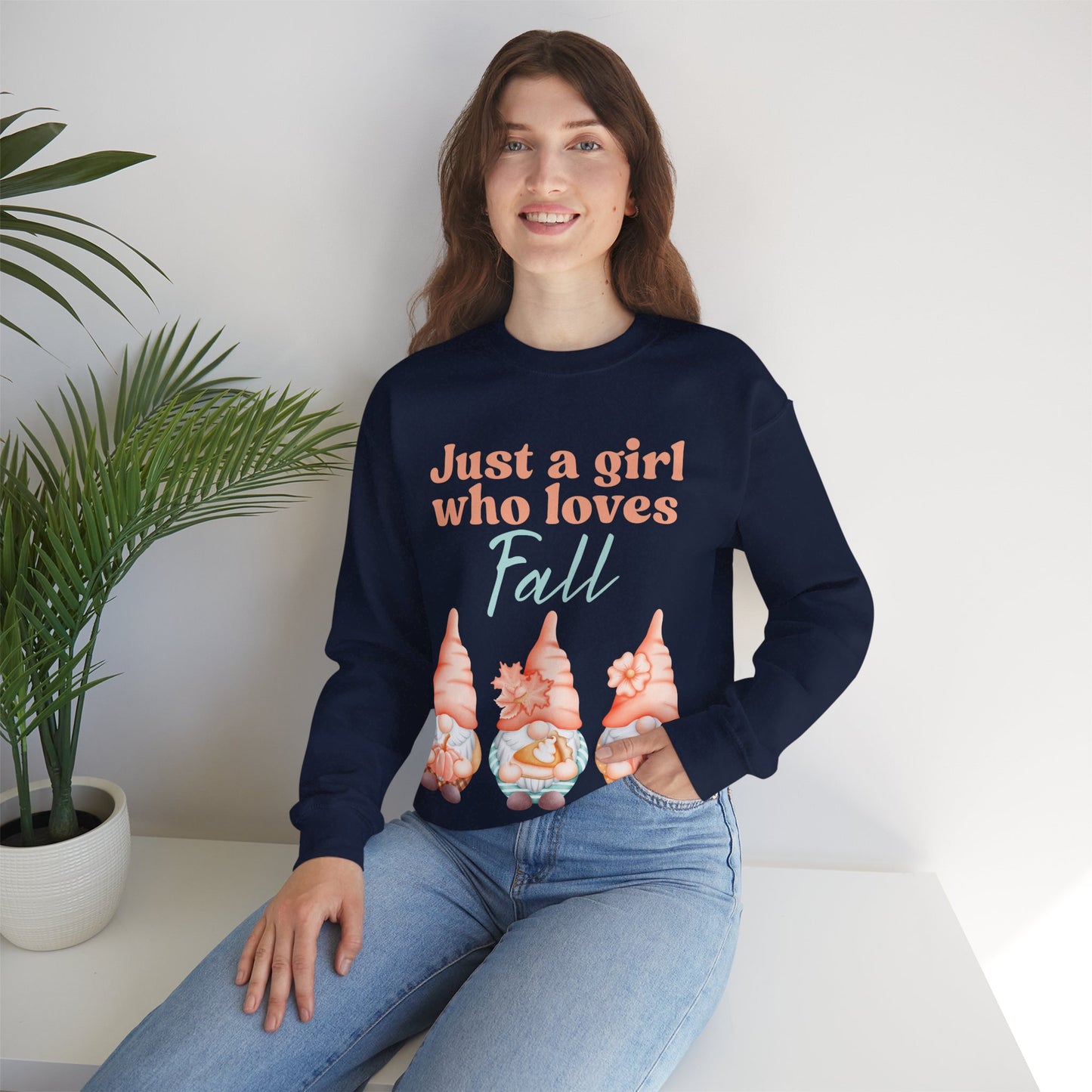 Just a girl who loves fall Gnome Sweatshirt