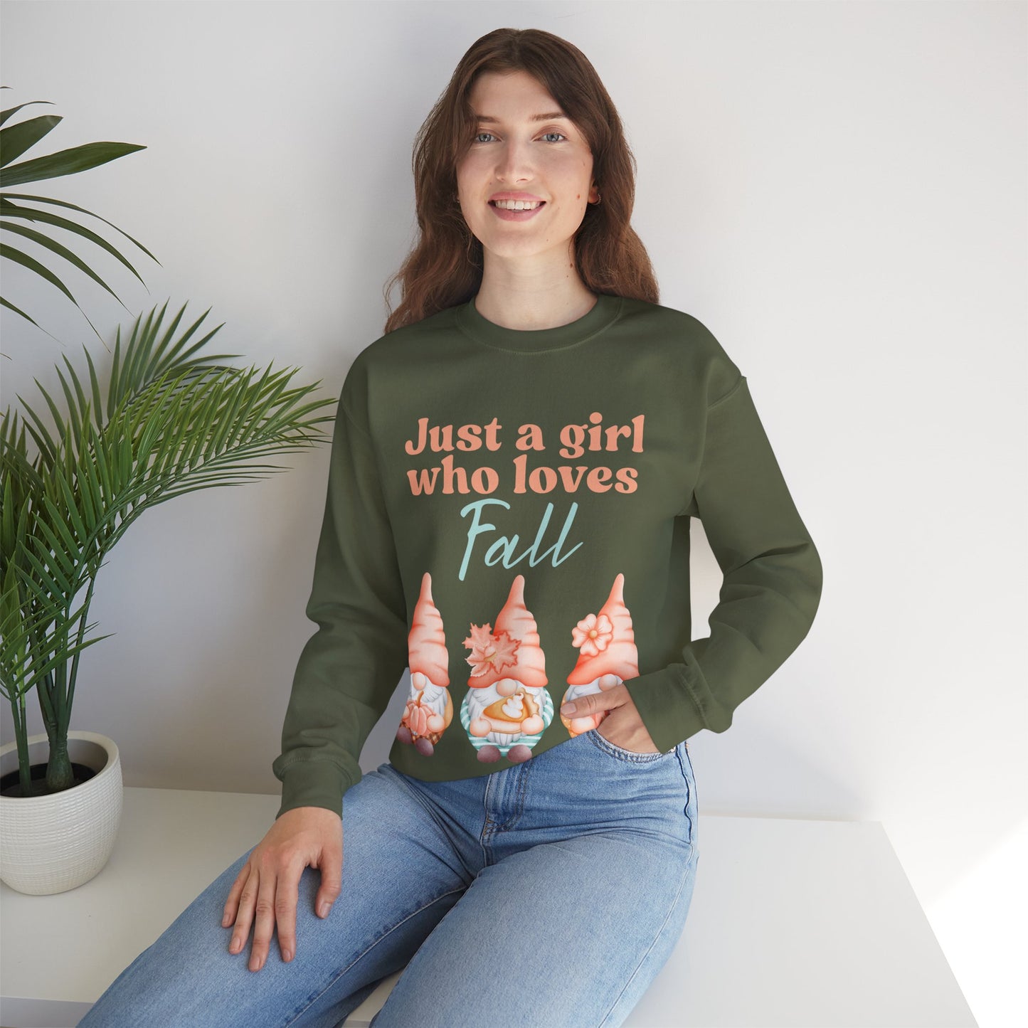 Just a girl who loves fall Gnome Sweatshirt
