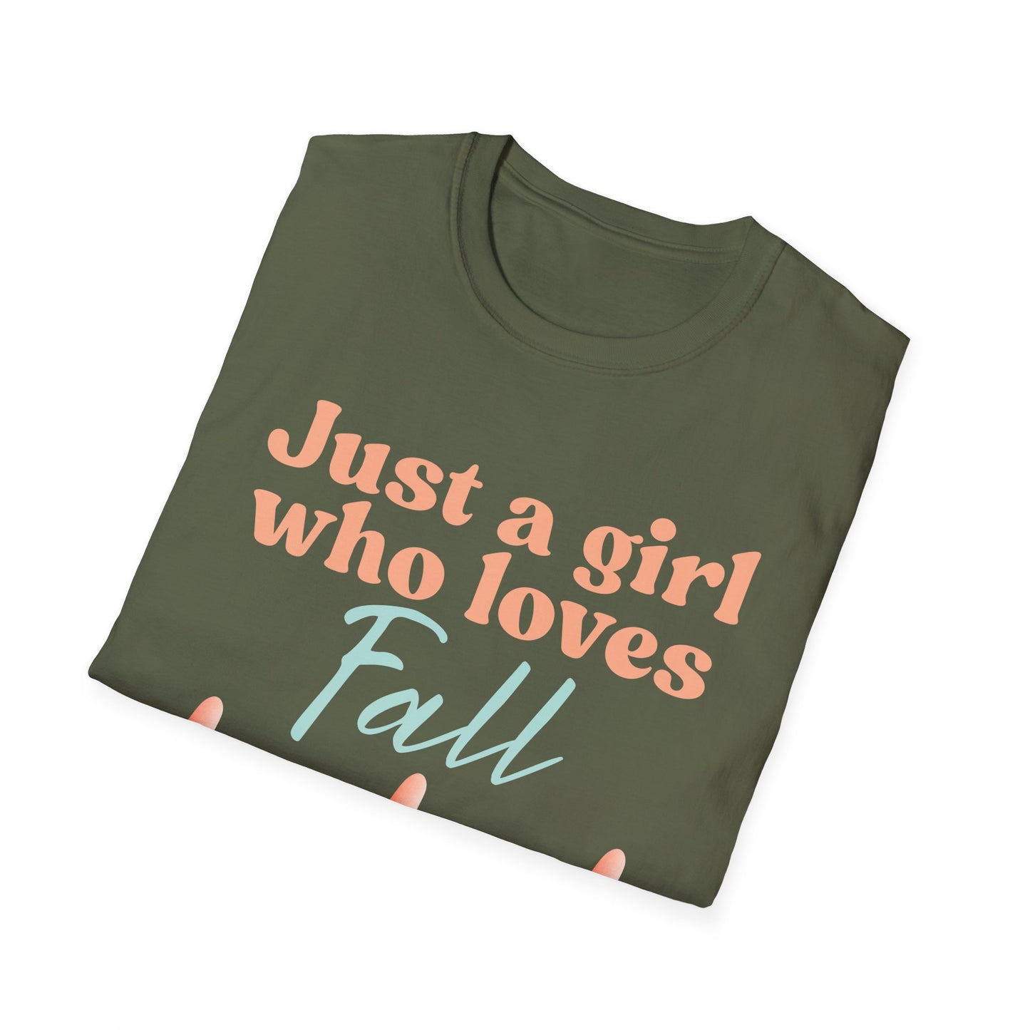Just a girl who loves fall Gnome - Softstyle T-Shirt,
