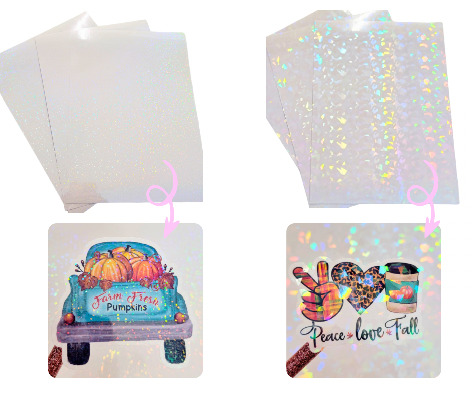 Clear Holographic Laminating (5pcs)