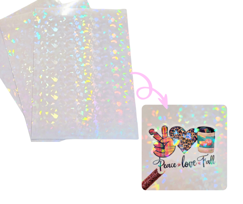 Clear Holographic Laminating (5pcs)