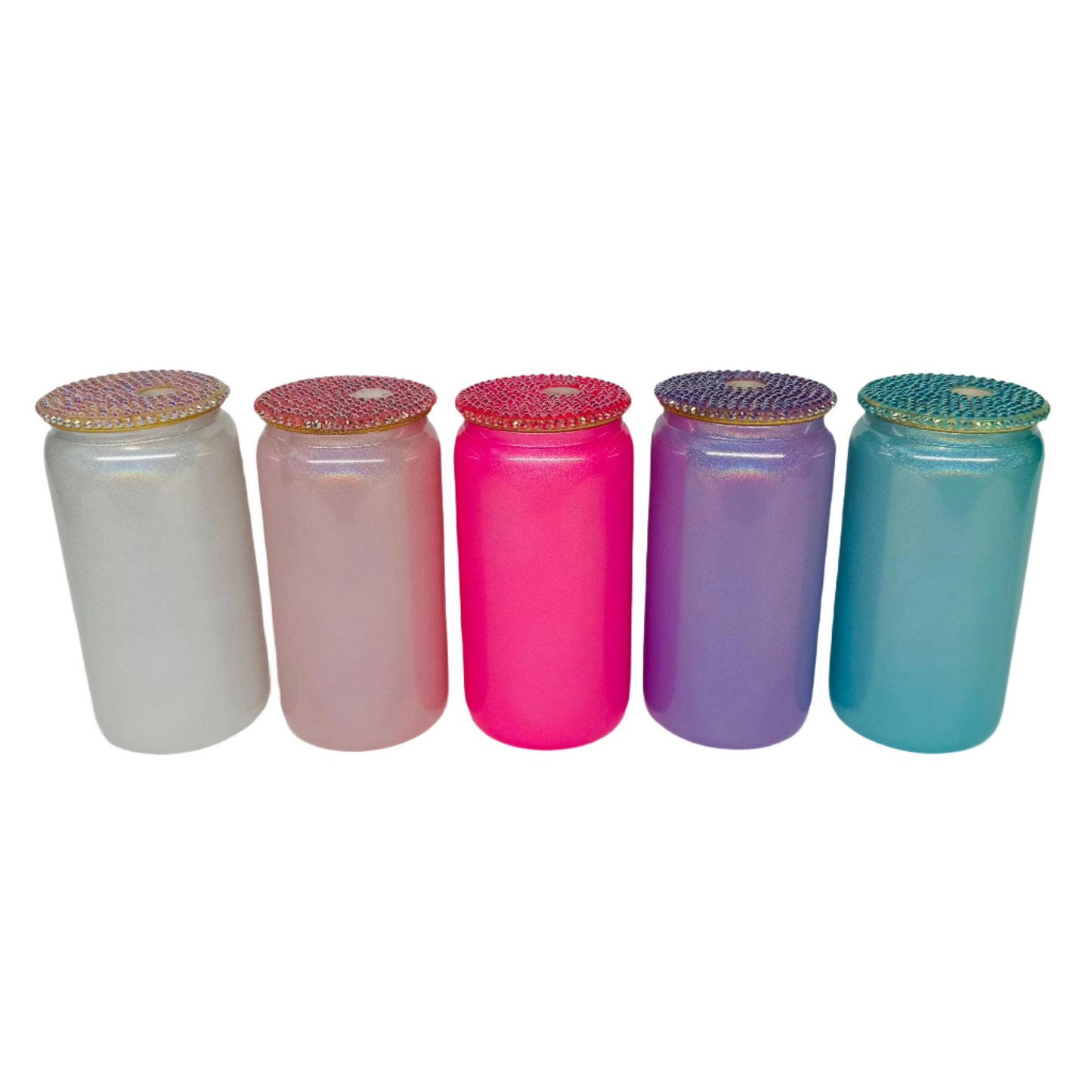 Shimmer Glitter Glass Can 16oz.